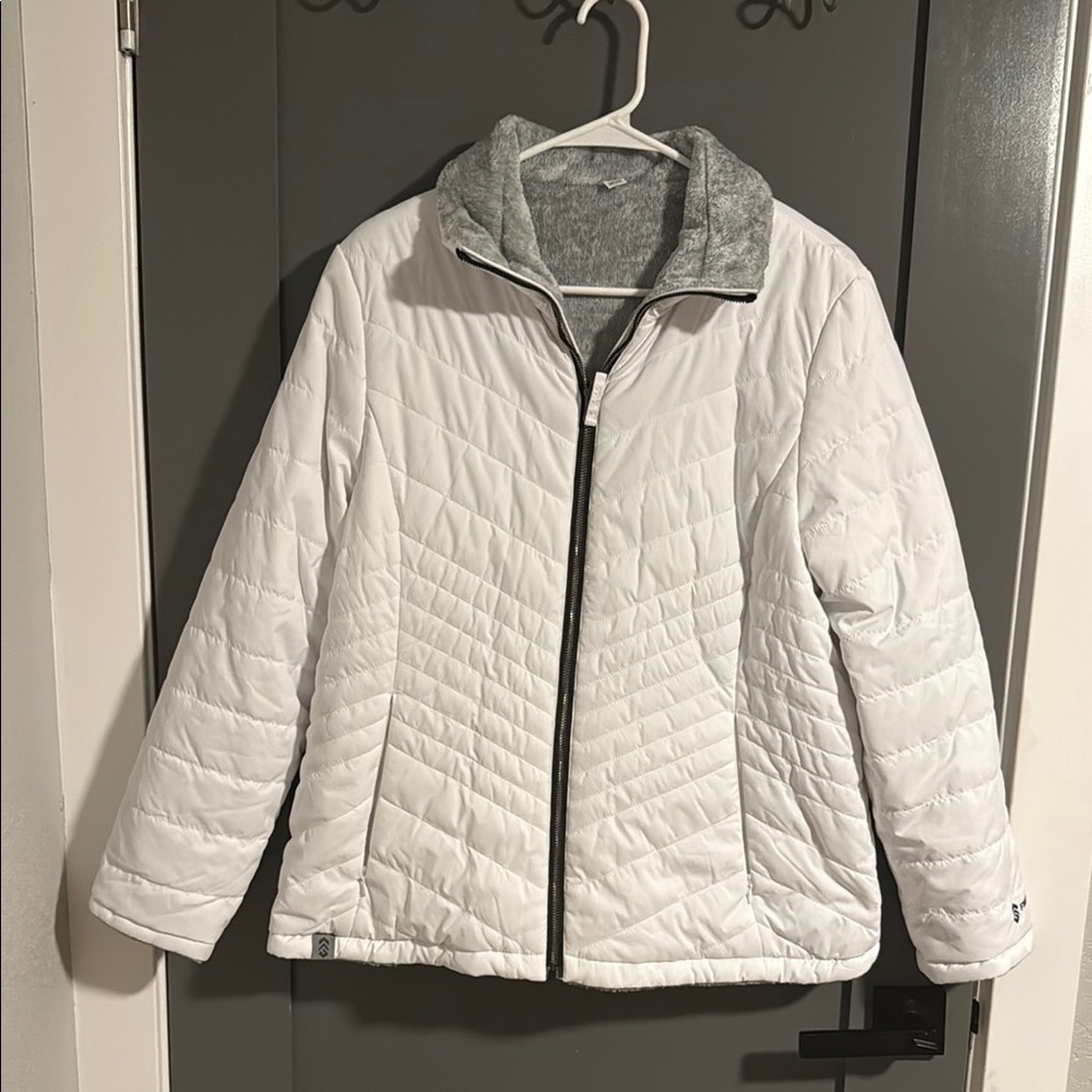 Women's Free Country White Quilted Jacket